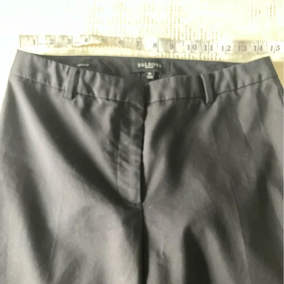 TALBOTS Black Slightly Flare Leg Mid Rise Trouser Size 6P - Picture 8 of 12
